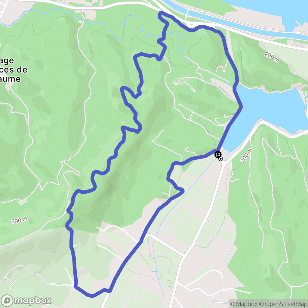 Rognes : carte du parcours de randonnée - France