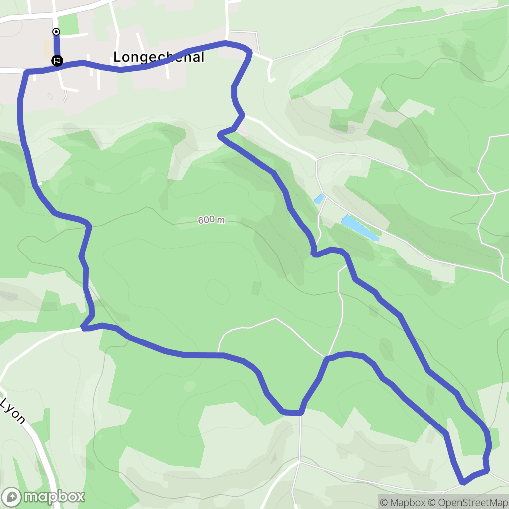 Longechenal : carte du parcours de randonnée - France