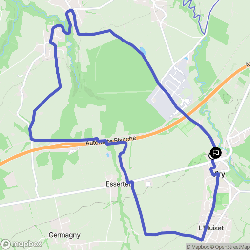 Viry : carte du parcours de randonnée - France