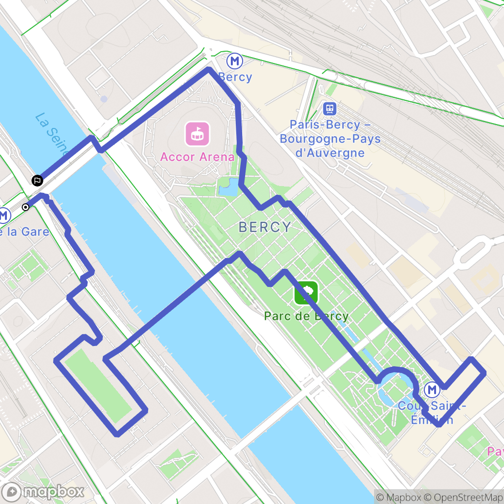 Paris : carte du parcours de randonnée - France