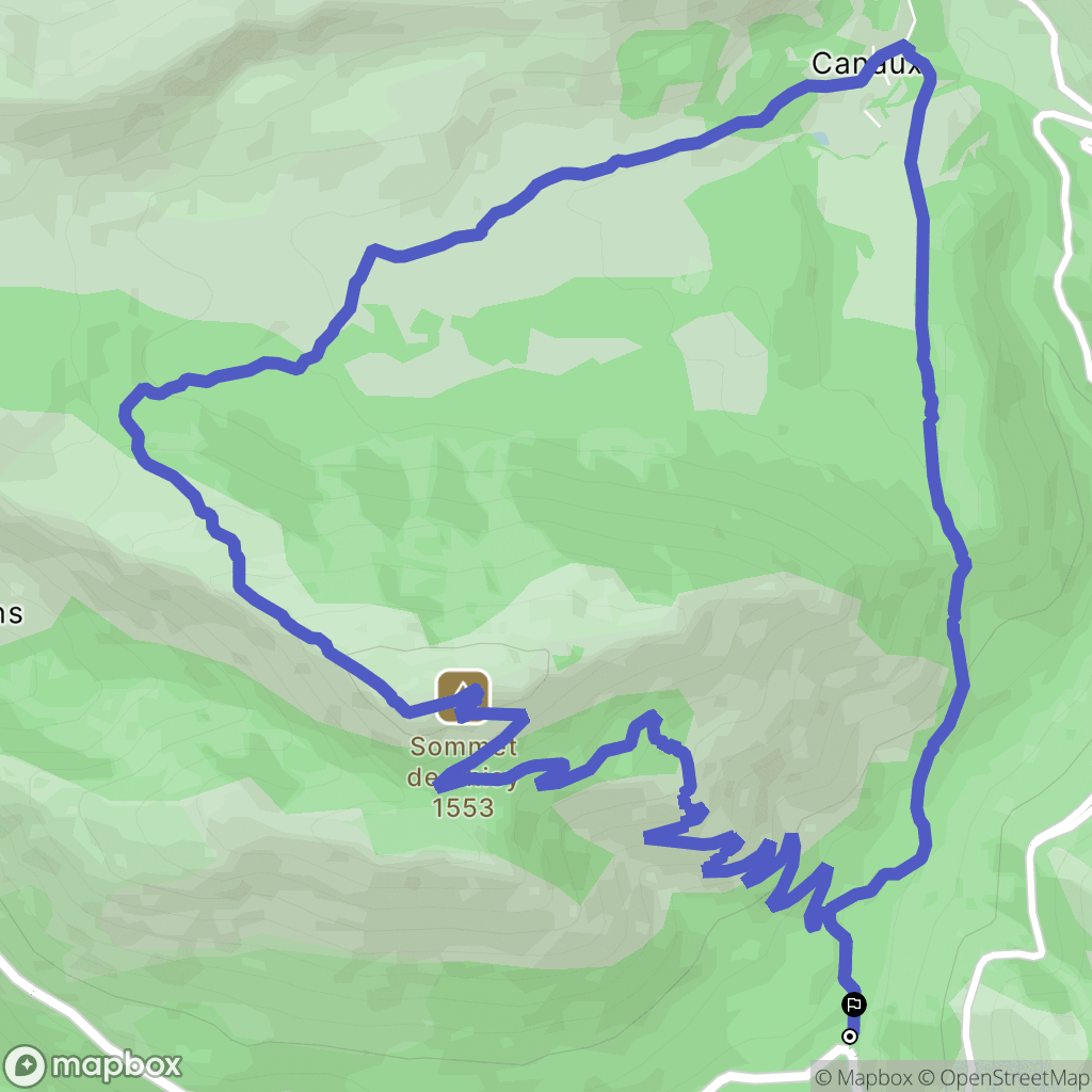 Saint-Vallier-de-Thiey : carte du parcours de randonnée - France