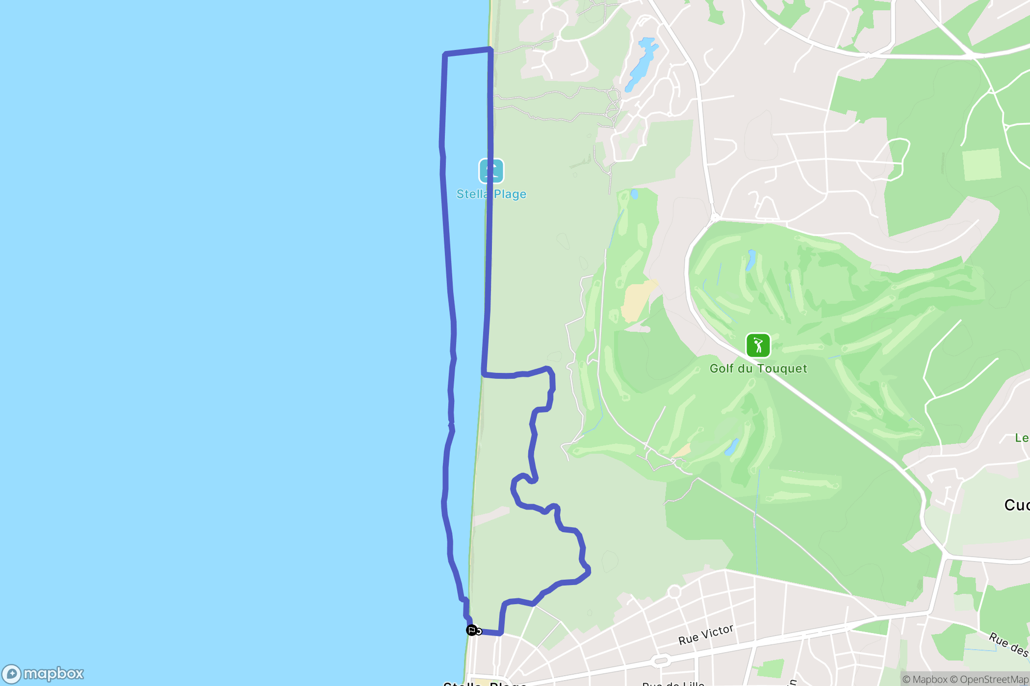 Cucq : carte du parcours de randonnée - France