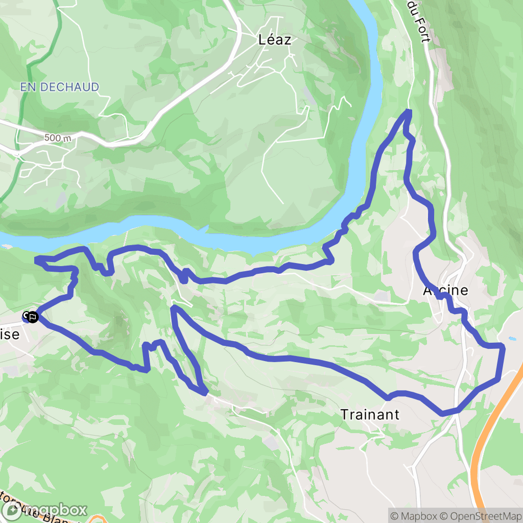 Eloise : carte du parcours de randonnée - France
