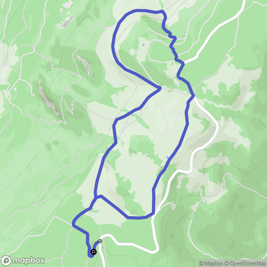 Cruseilles : carte du parcours de randonnée - France