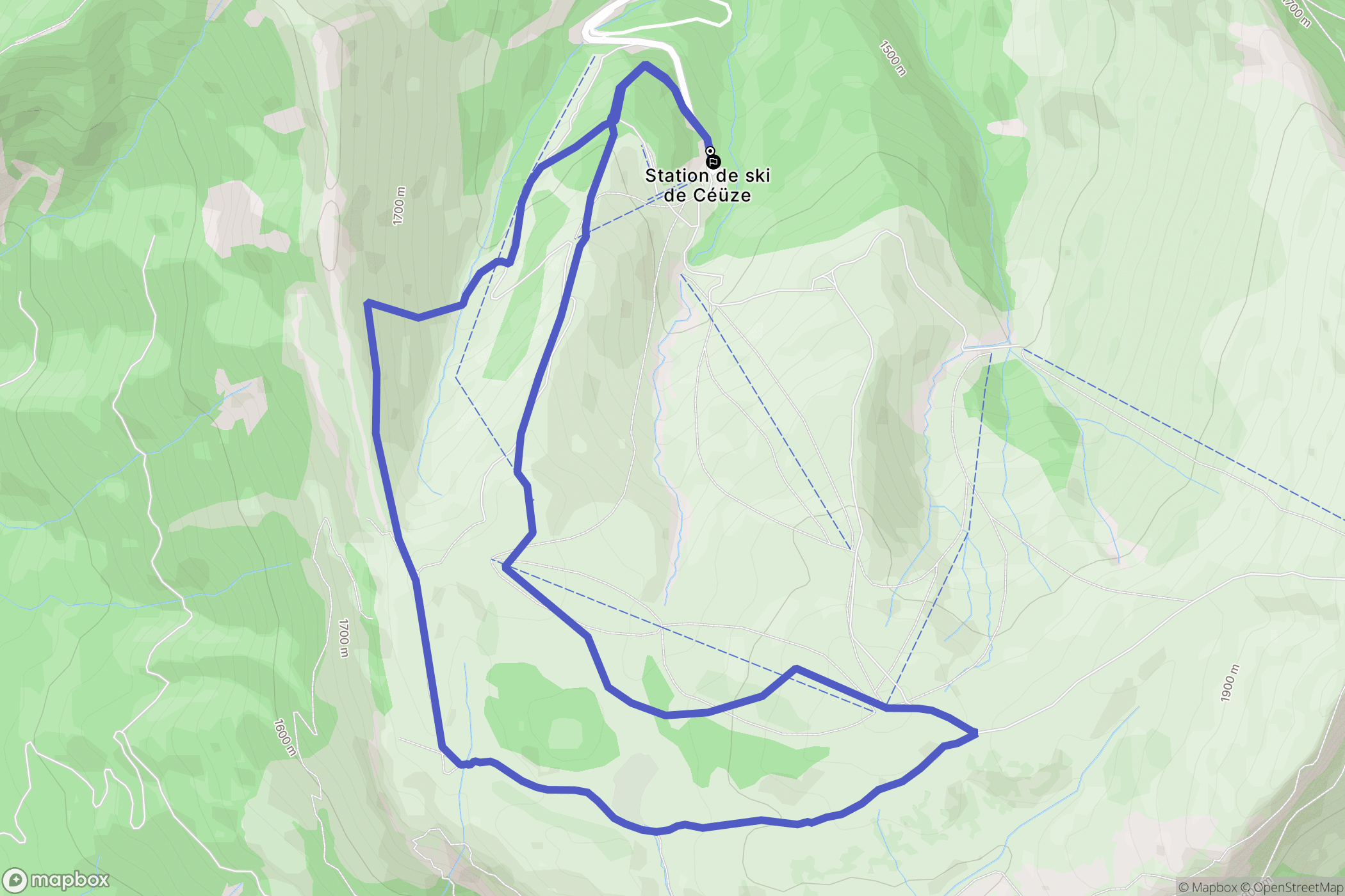 Manteyer : carte du parcours de randonnée - France