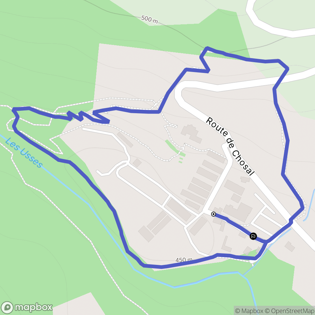 Copponex : carte du parcours de randonnée - France