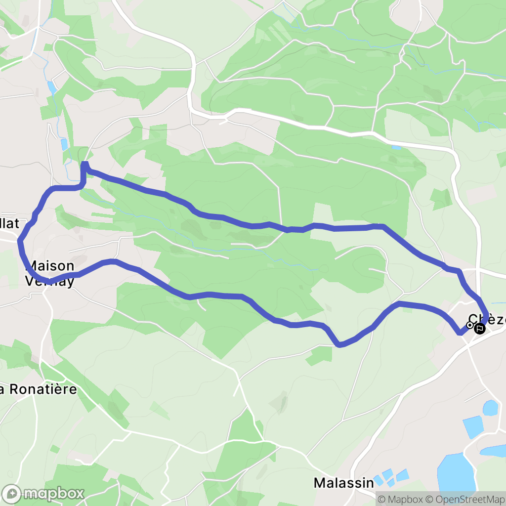 Chèzeneuve : carte du parcours de randonnée - France