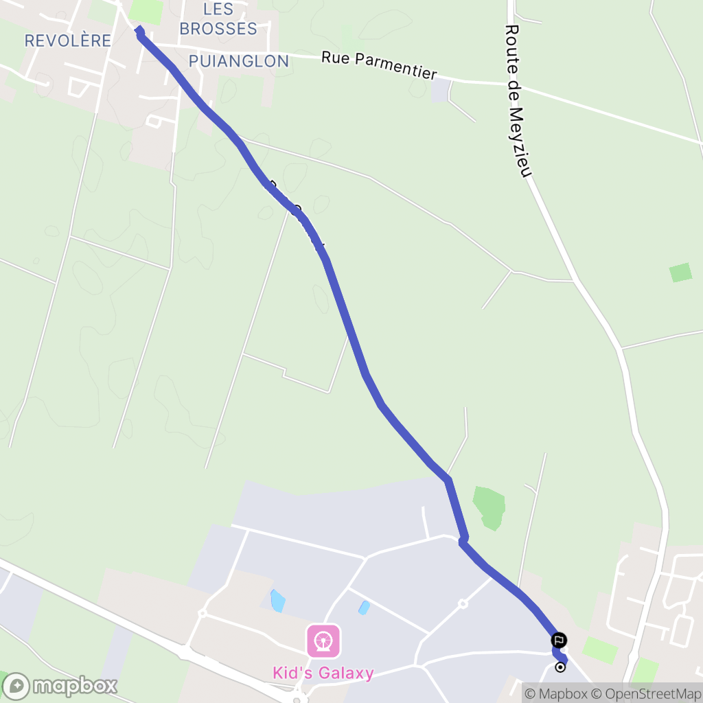 Saint-Bonnet-de-Mure : carte du parcours de randonnée - France