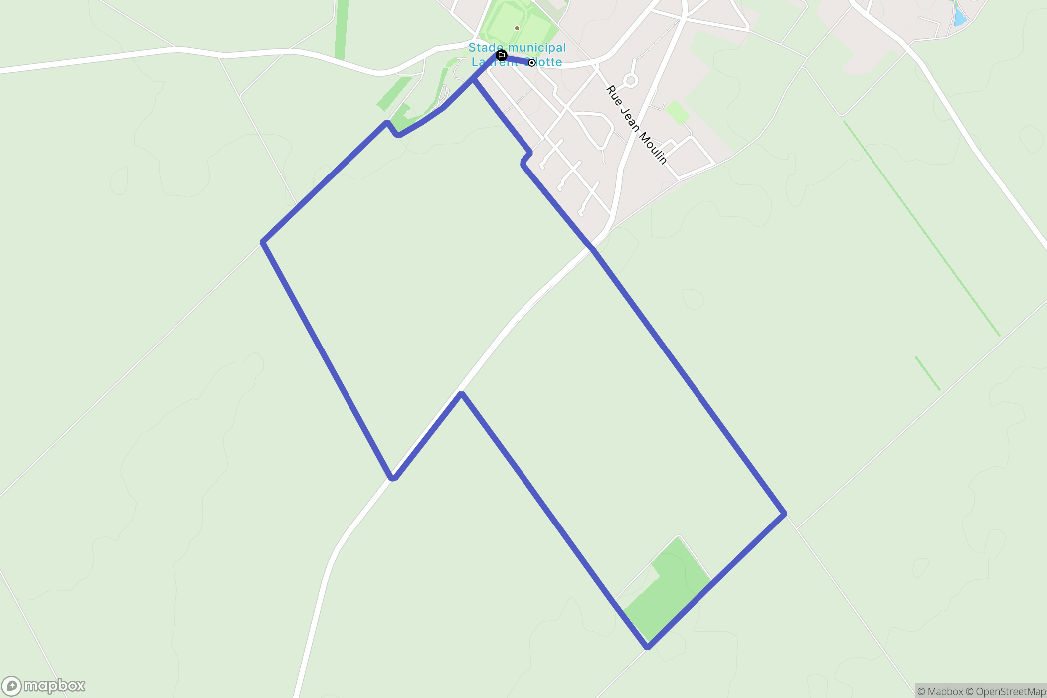 Marigny-le-Châtel : carte du parcours de randonnée - France