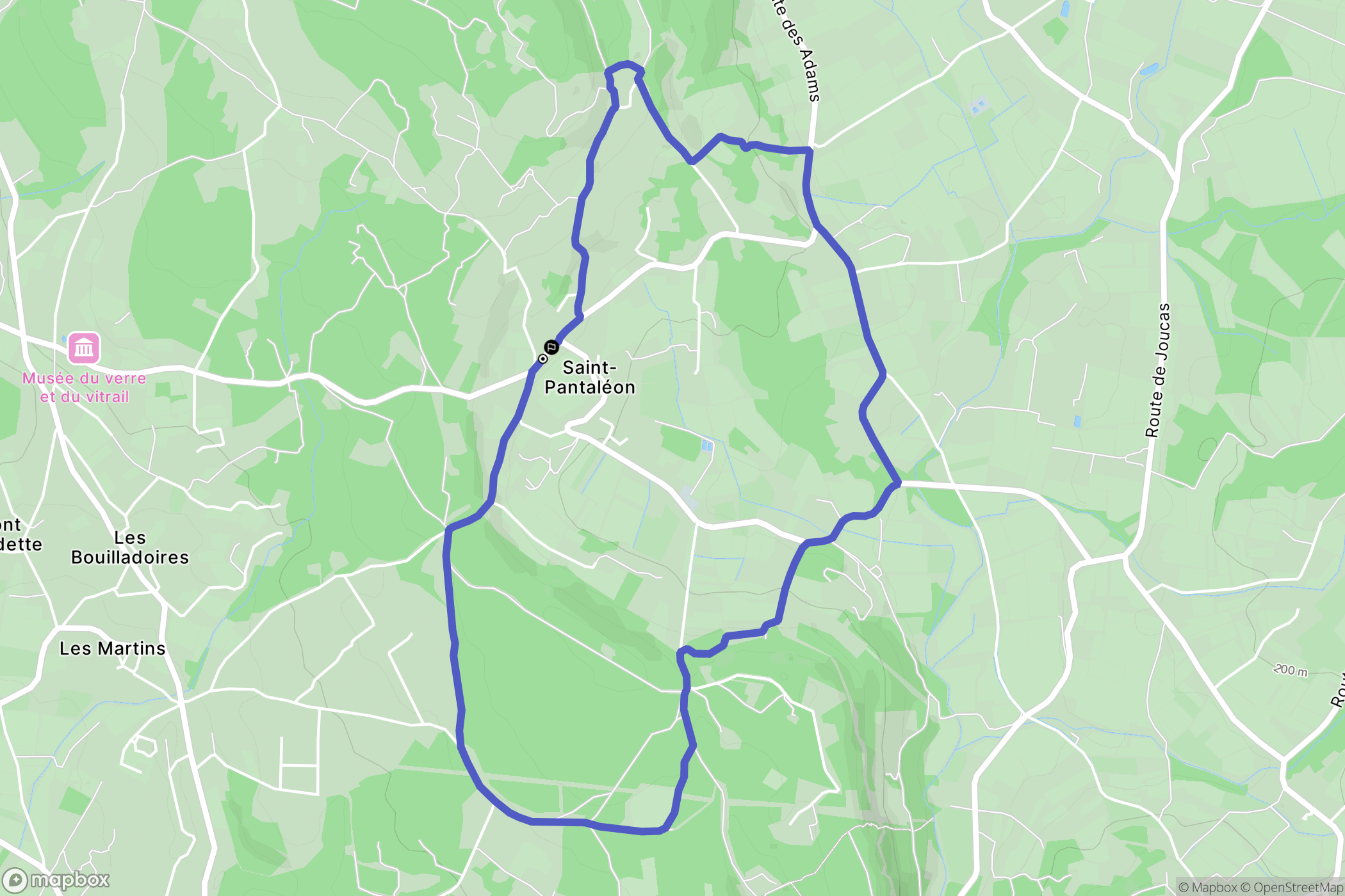 Gordes : carte du parcours de randonnée - France