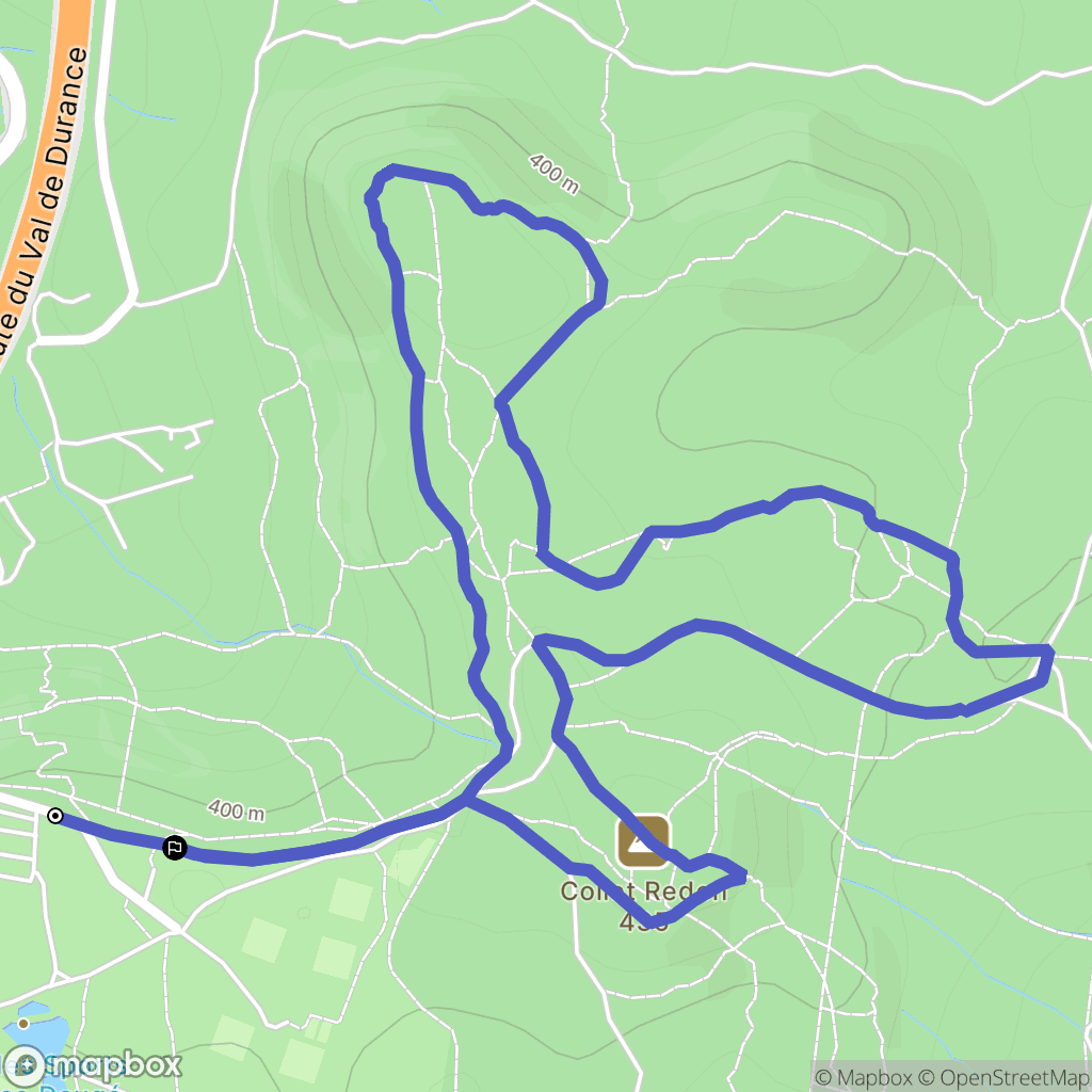 Venelles : carte du parcours de randonnée - France