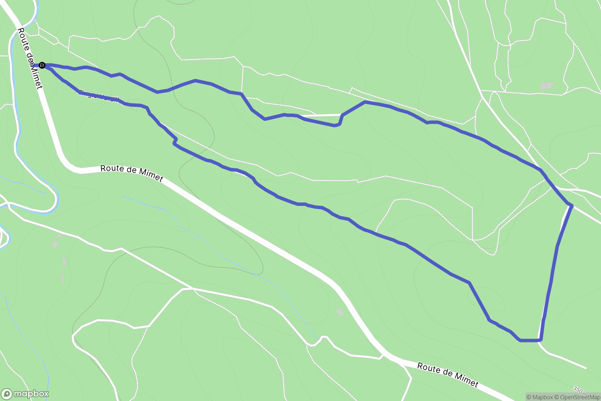 Gardanne : carte du parcours de randonnée - France