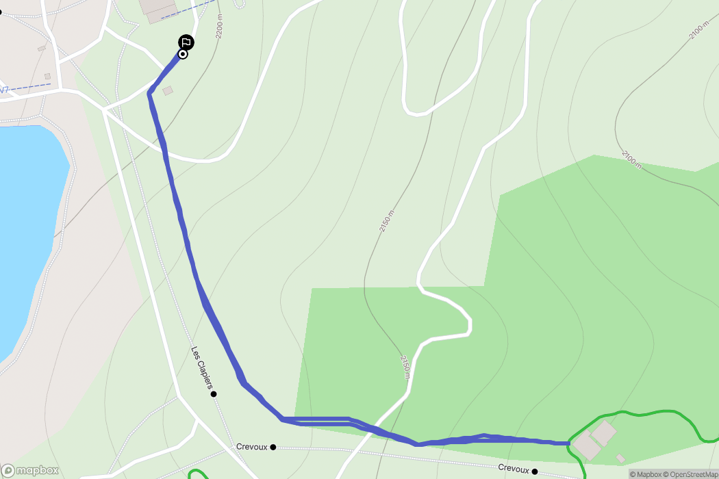 Vars : carte du parcours de randonnée - France