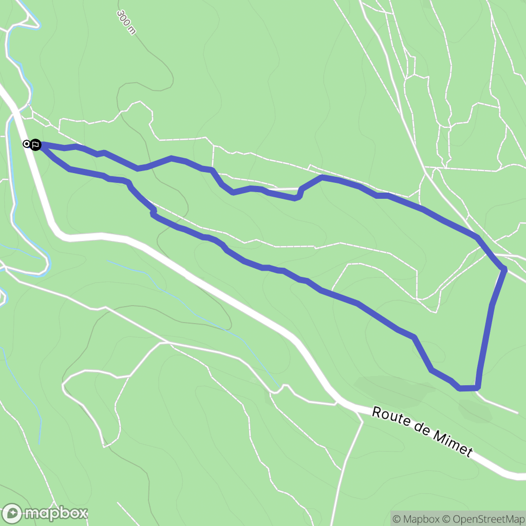 Gardanne : carte du parcours de randonnée - France