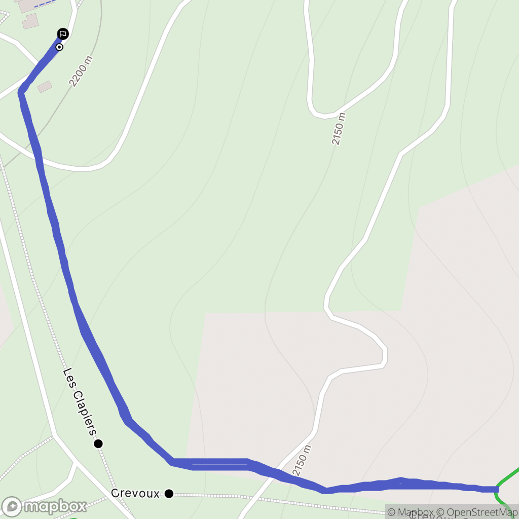 Vars : carte du parcours de randonnée - France