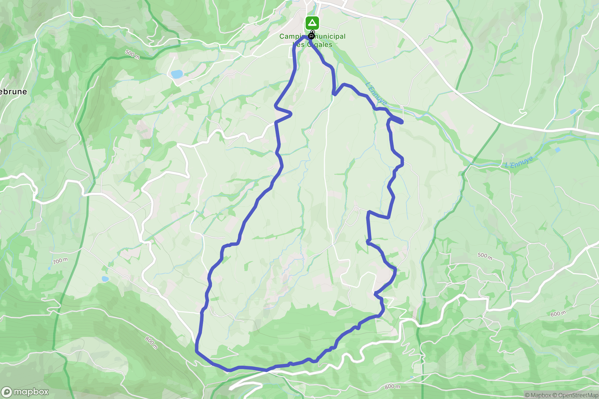 Sainte-Jalle : carte du parcours de randonnée - France