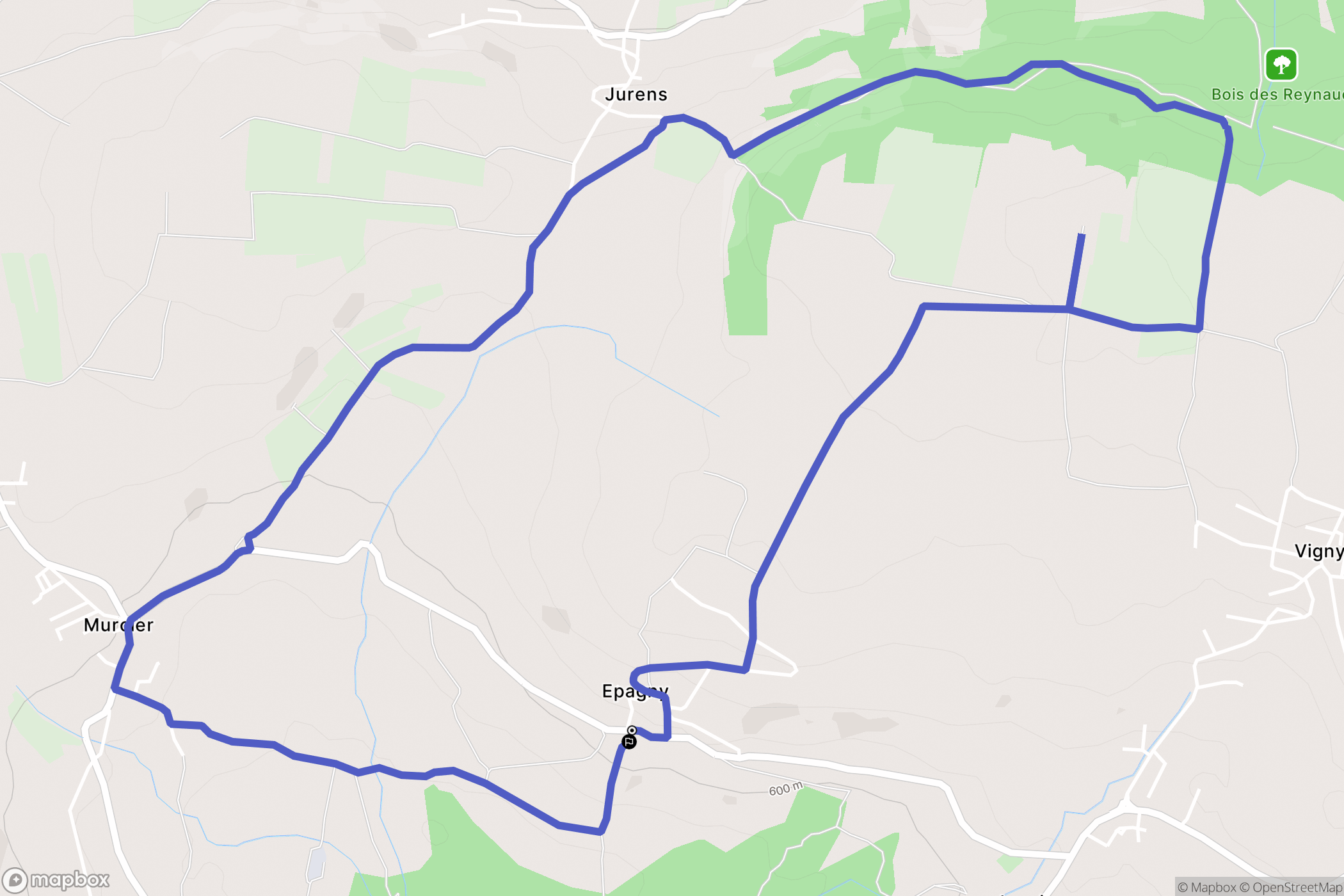 Jonzier-Épagny : carte du parcours de randonnée - France