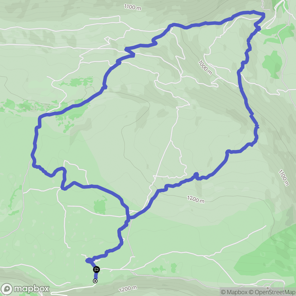 Caussols : carte du parcours de randonnée - France