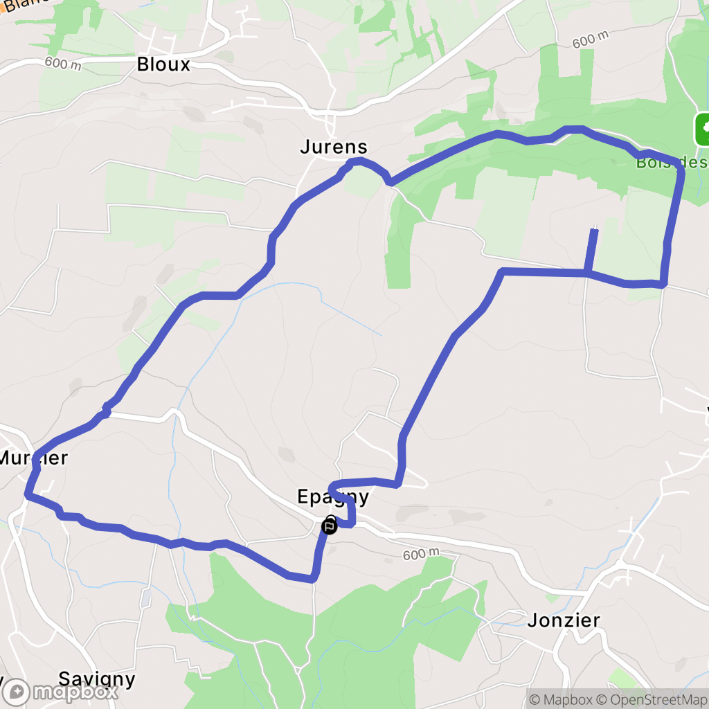 Jonzier-Épagny : carte du parcours de randonnée - France