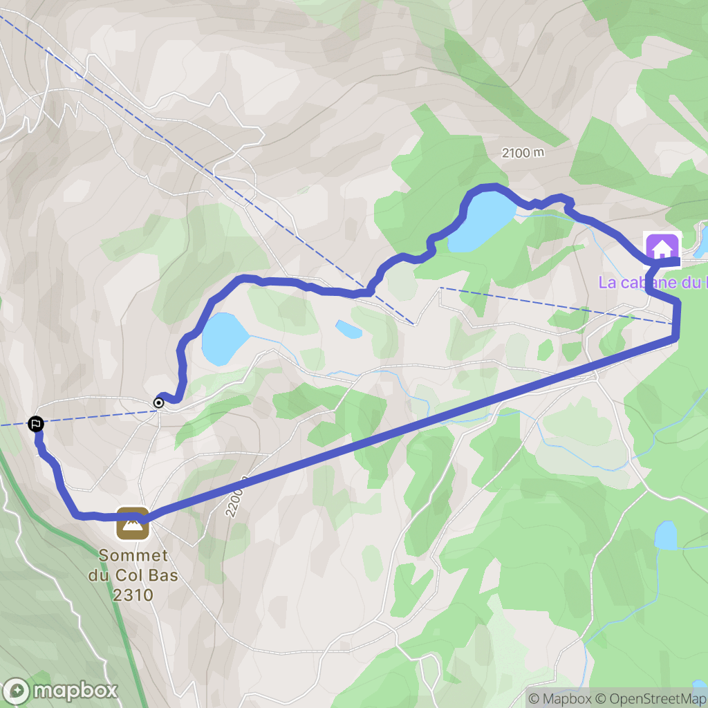 Le Lauzet-Ubaye : carte du parcours de randonnée - France