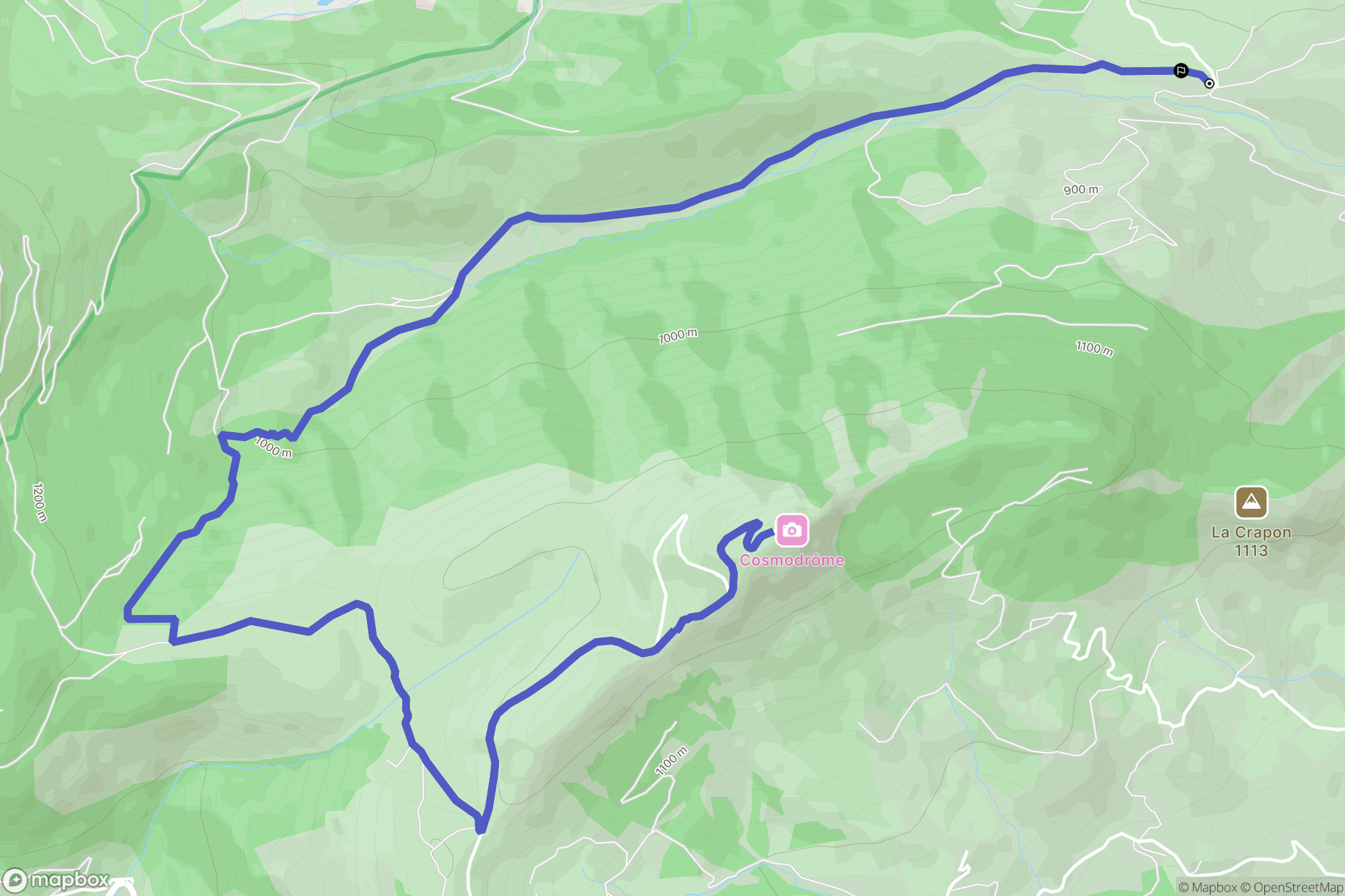 Séderon : carte du parcours de randonnée - France