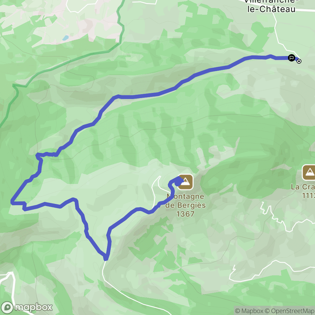 Séderon : carte du parcours de randonnée - France