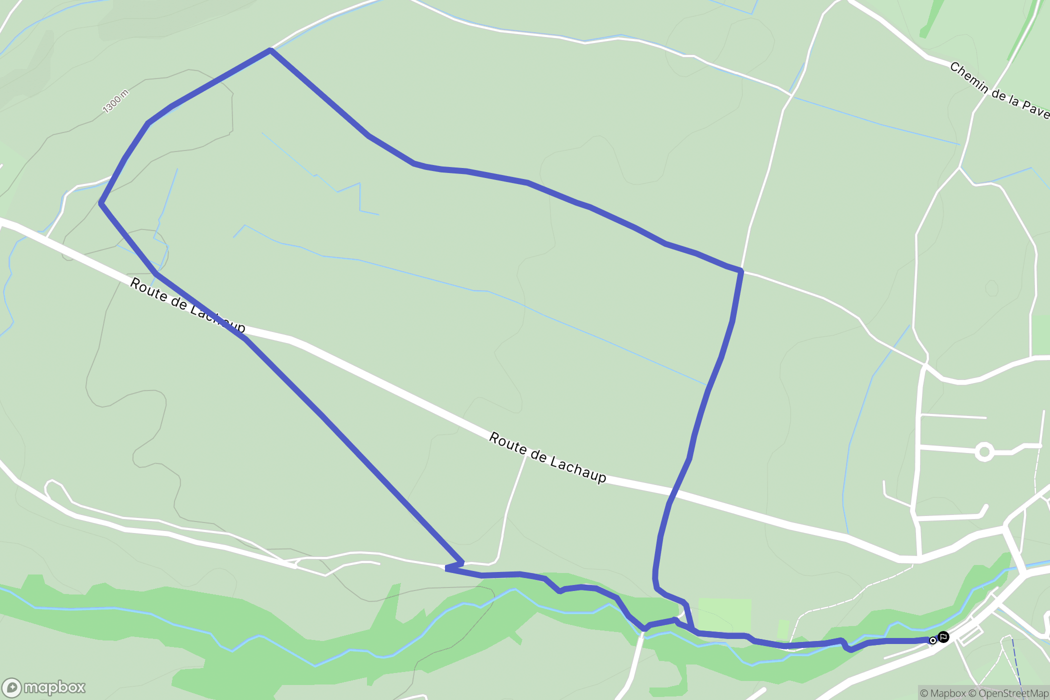 Ancelle : carte du parcours de randonnée - France