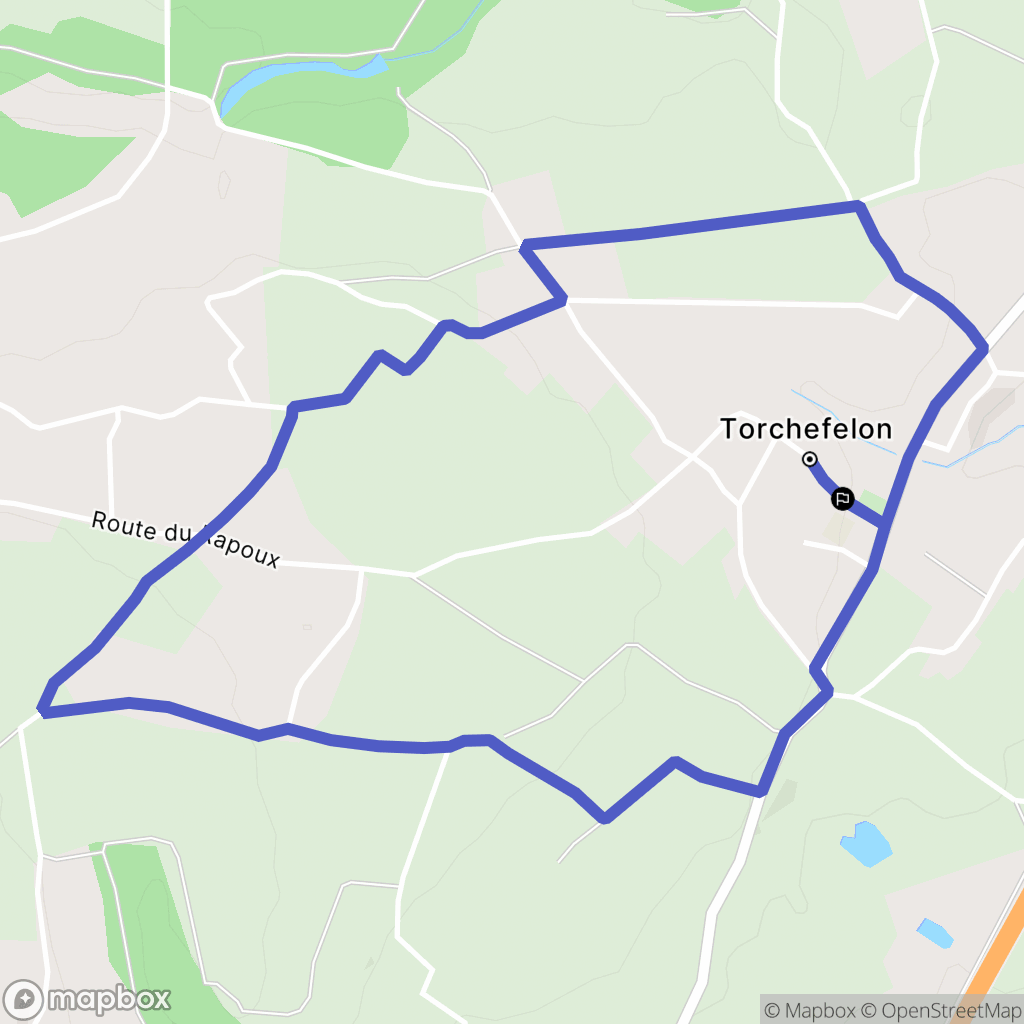 Torchefelon : carte du parcours de randonnée - France