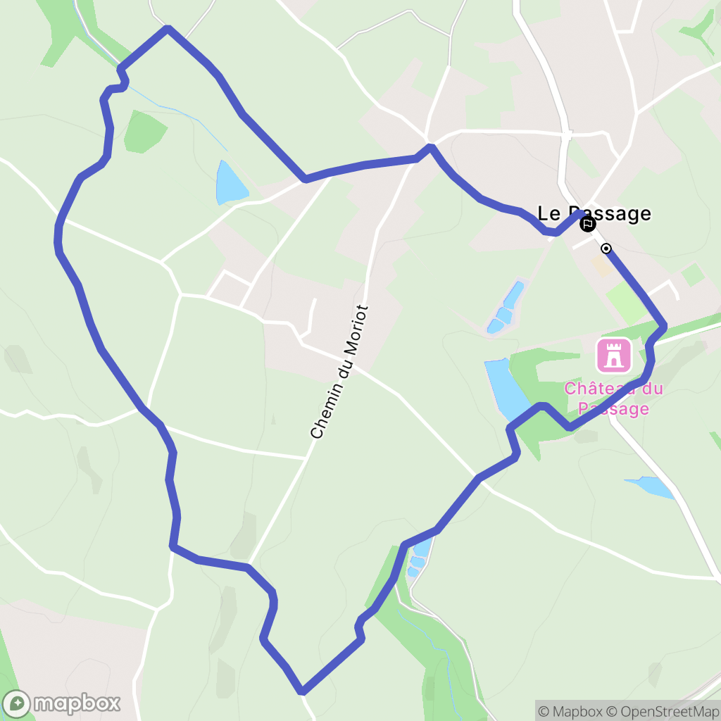 Le Passage : carte du parcours de randonnée - France