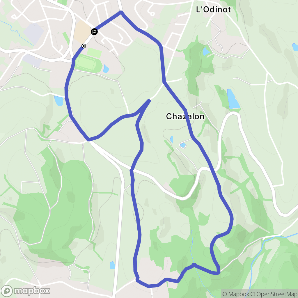 Panissières : carte du parcours de randonnée - France
