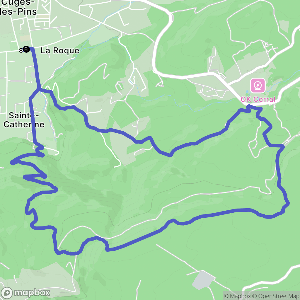 Cuges-les-Pins : carte du parcours de randonnée - France