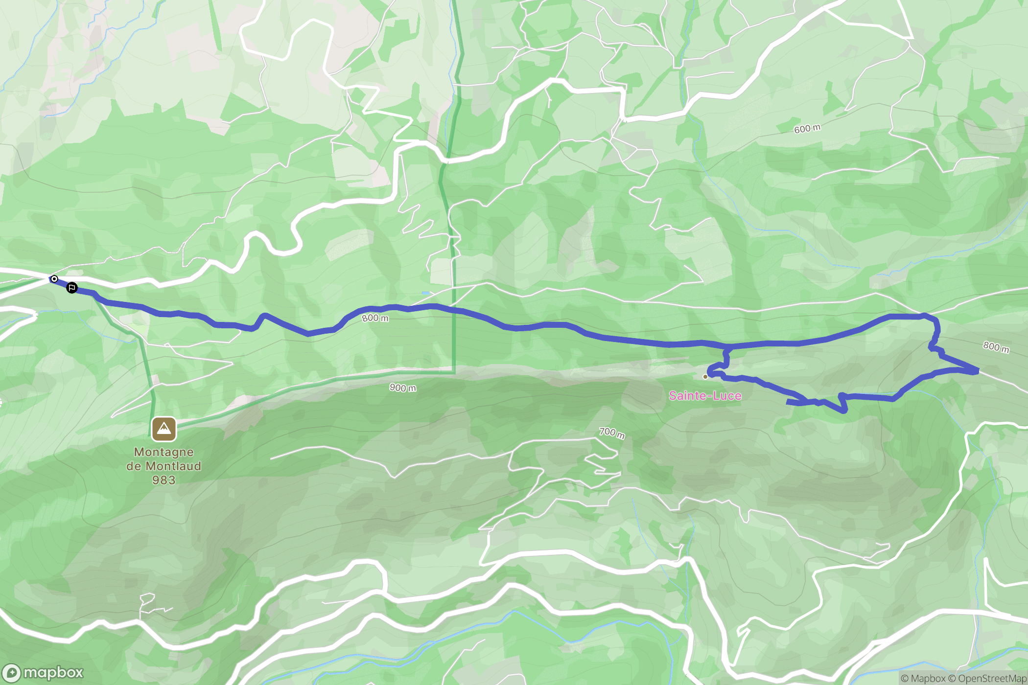 Sainte-Jalle : carte du parcours de randonnée - France