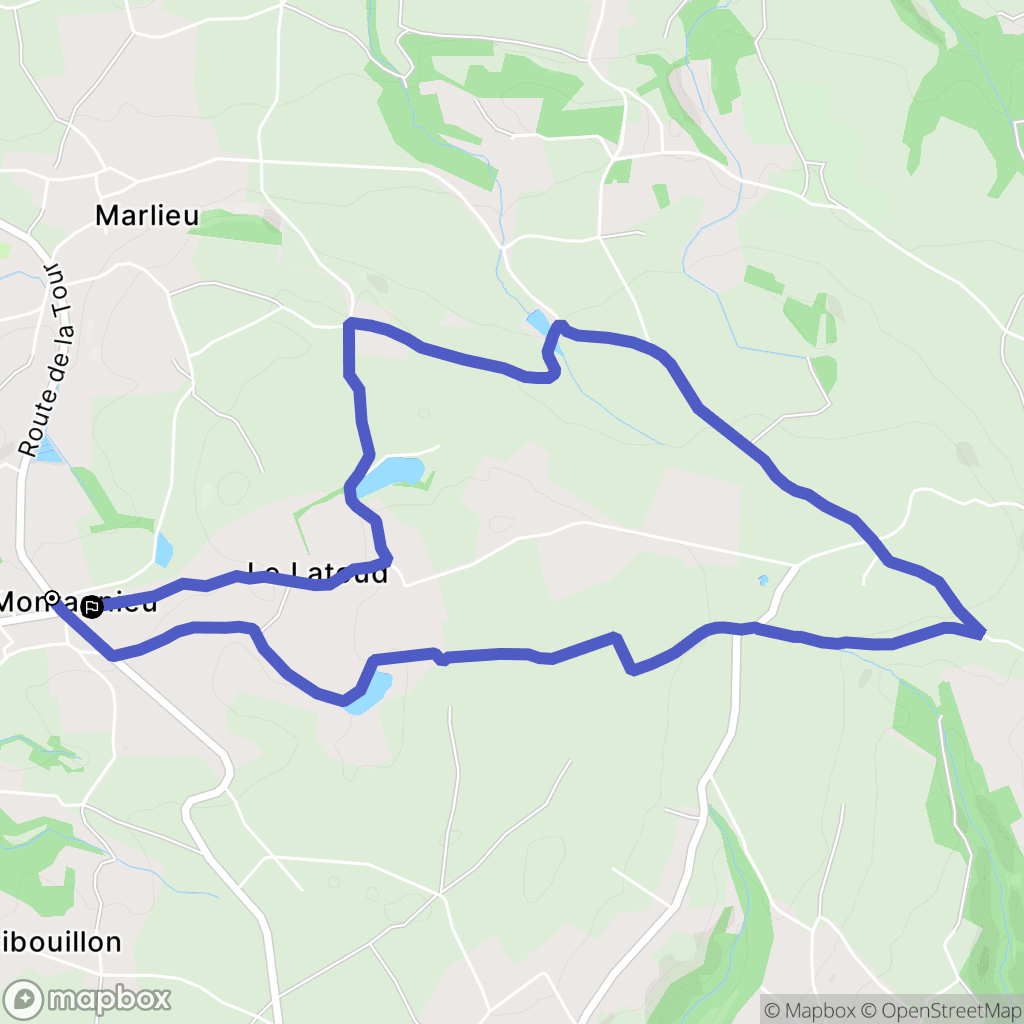 Montagnieu : carte du parcours de randonnée - France