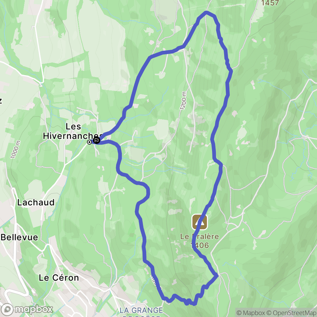 Lucinges : carte du parcours de randonnée - France