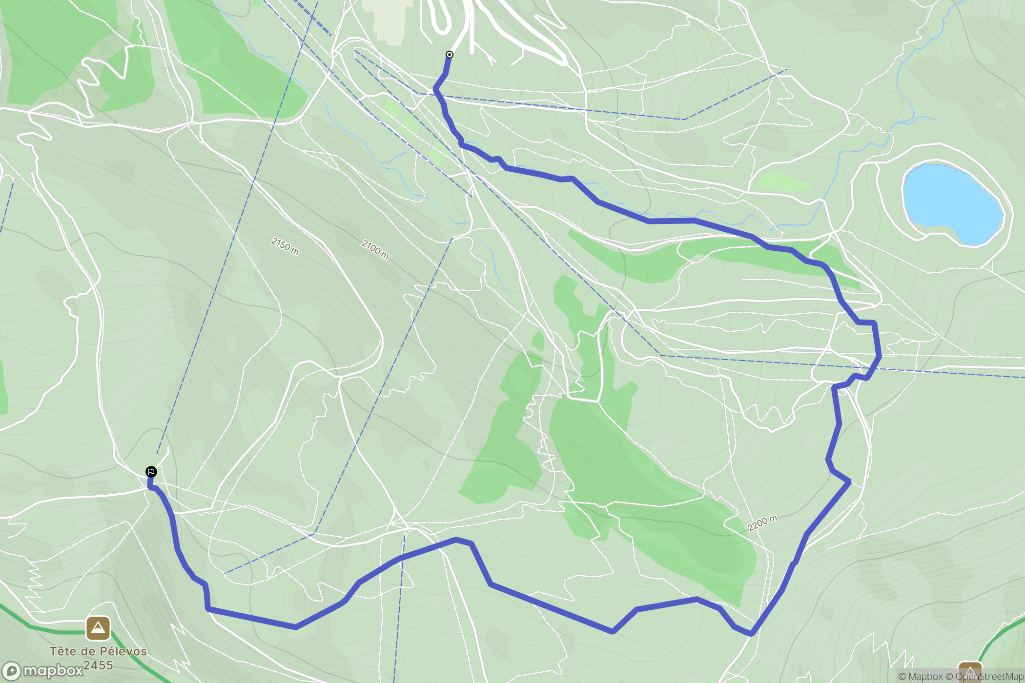 Isola : carte du parcours de randonnée - France