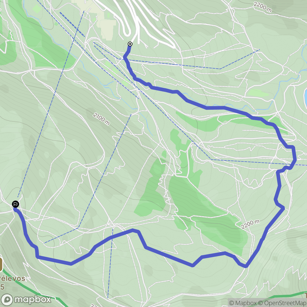Isola : carte du parcours de randonnée - France