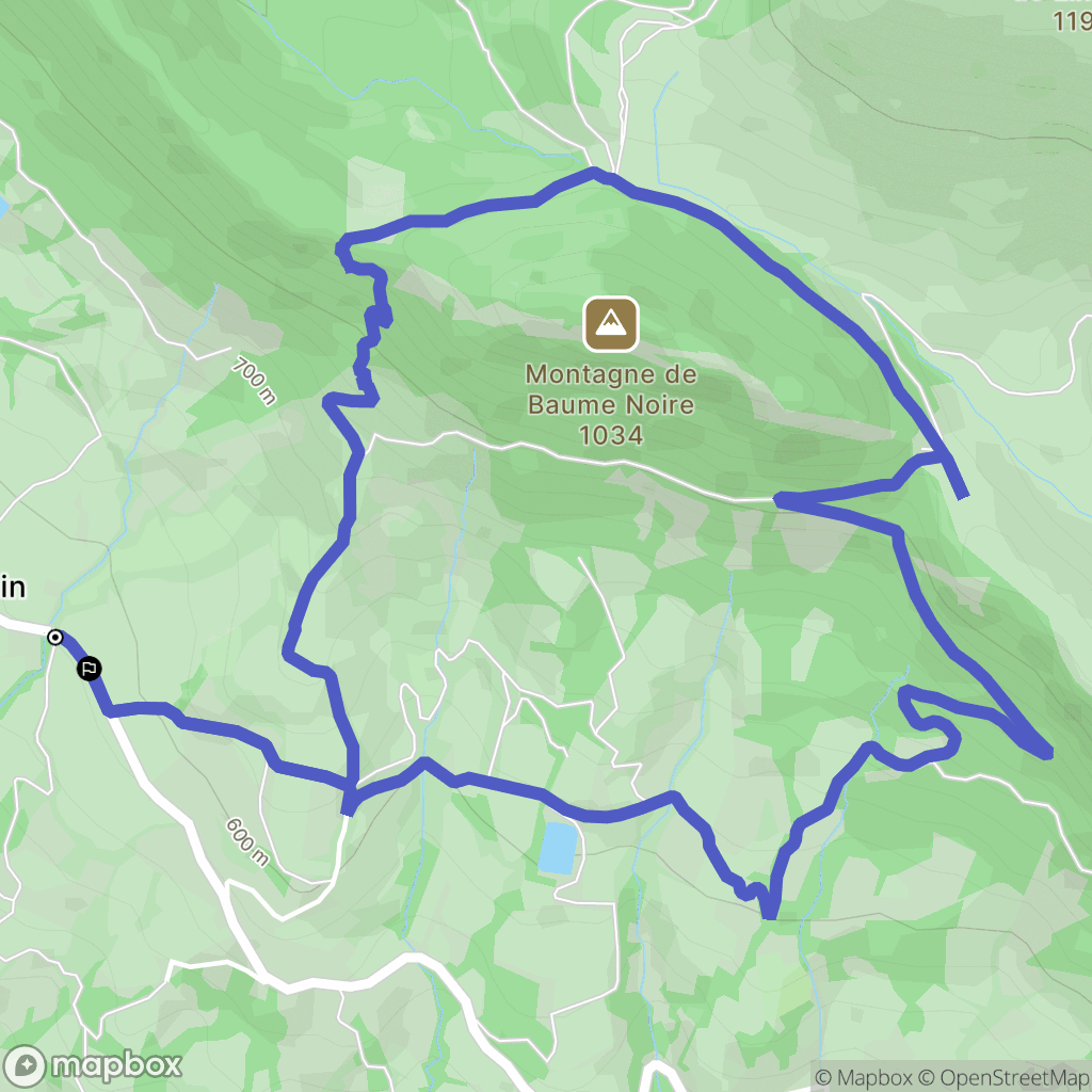 Beauvoisin : carte du parcours de randonnée - France