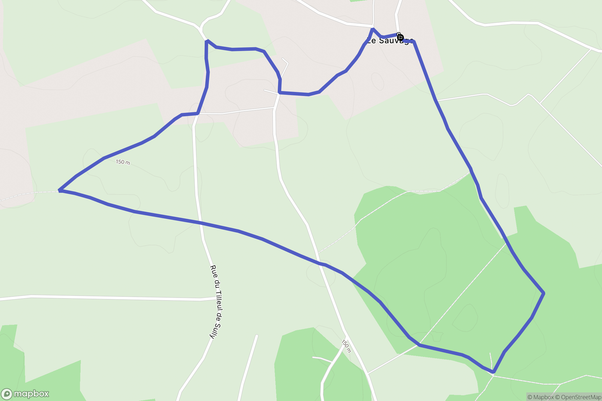 Lorigné : carte du parcours de randonnée - France