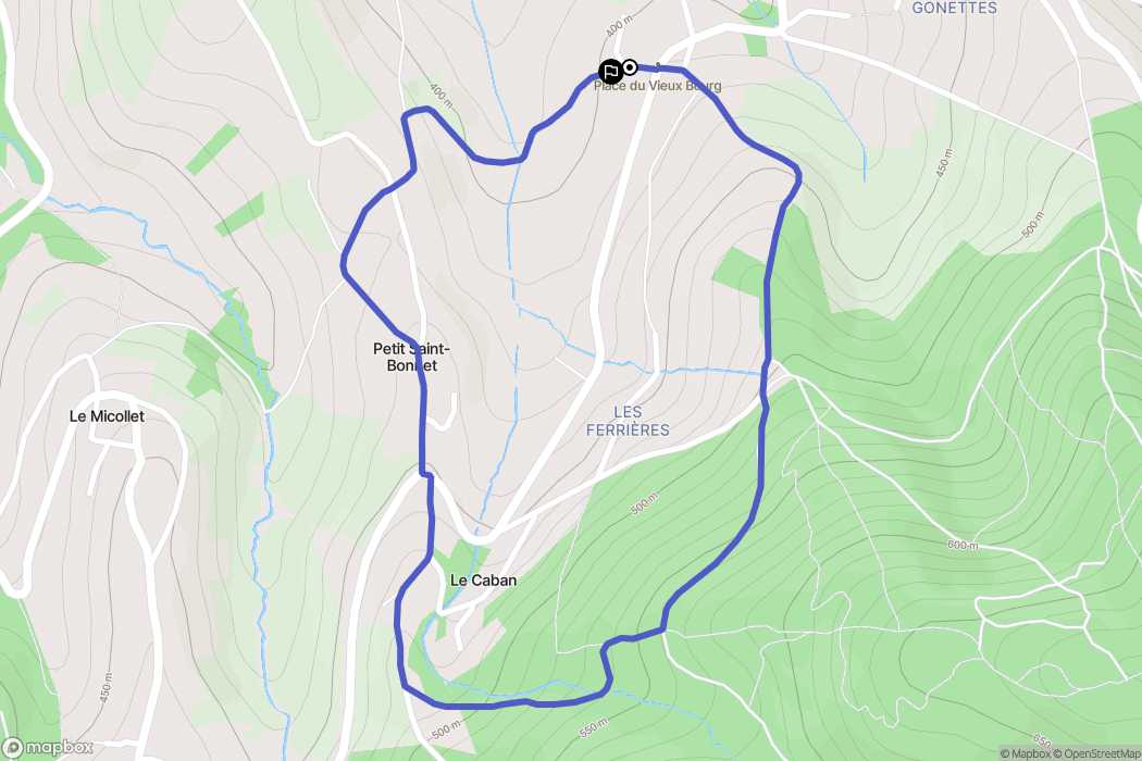 Saint-Pierre-la-Palud : carte du parcours de randonnée - France