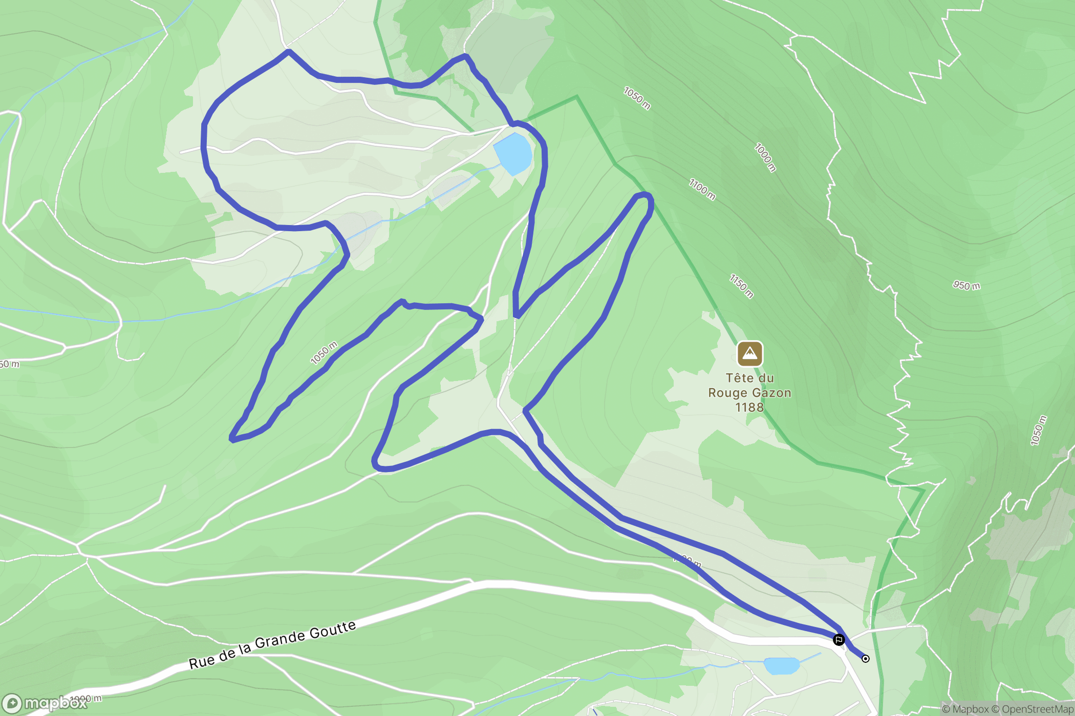 Saint-Maurice-sur-Moselle : carte du parcours de randonnée - France