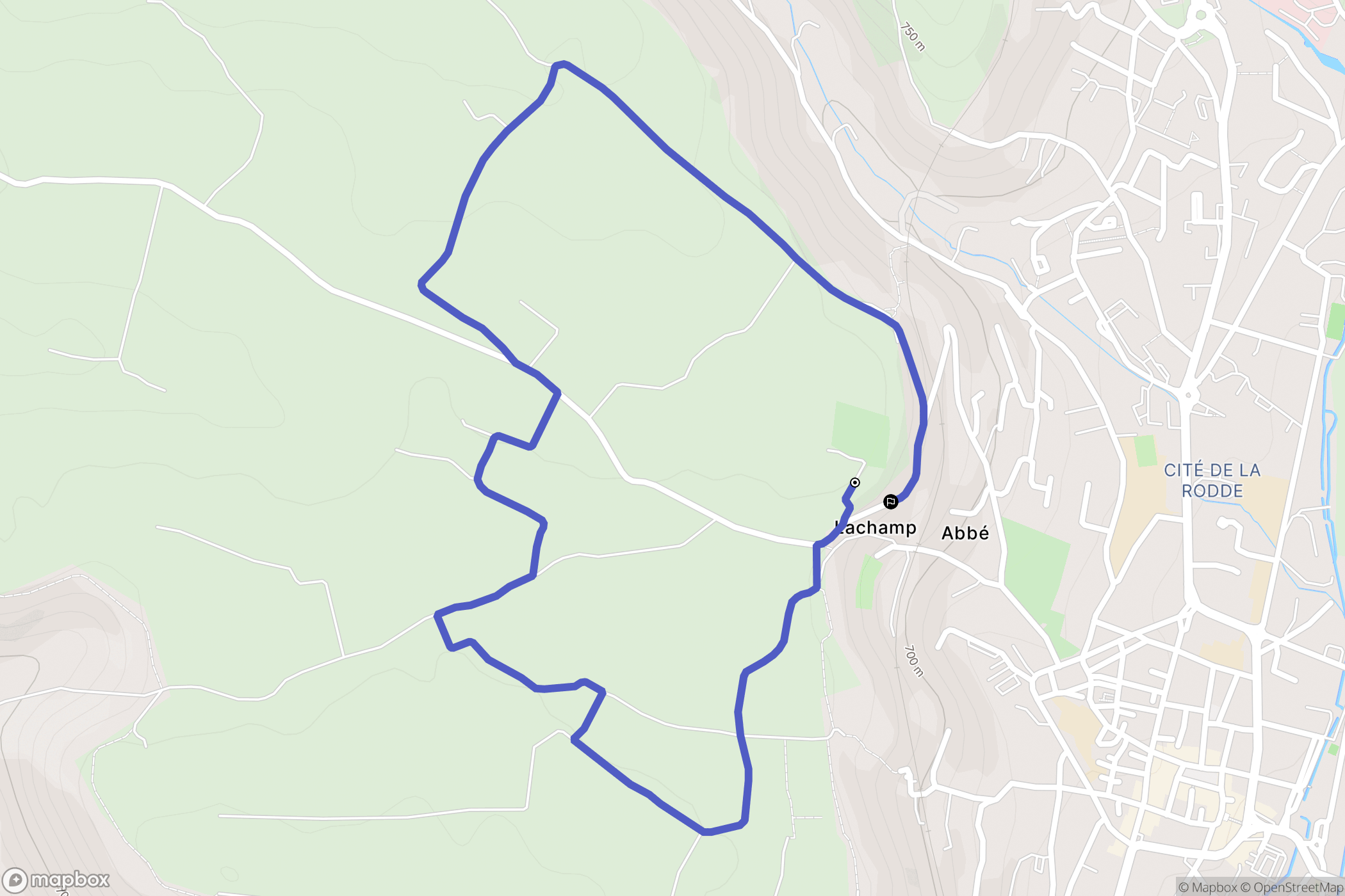 Marvejols : carte du parcours de randonnée - France