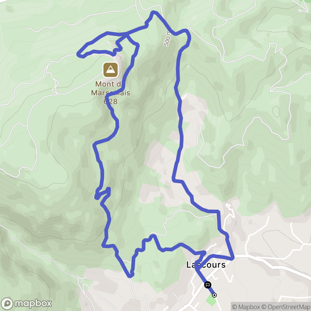 Roquevaire : carte du parcours de randonnée - France