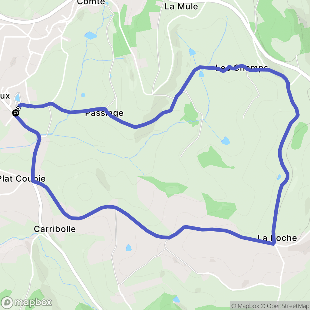 Fourneaux : carte du parcours de randonnée - France
