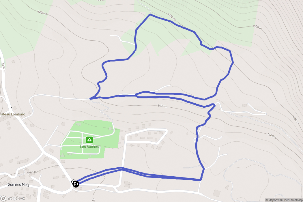 Ancelle : carte du parcours de randonnée - France