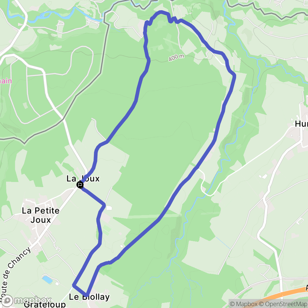 Valleiry : carte du parcours de randonnée - France