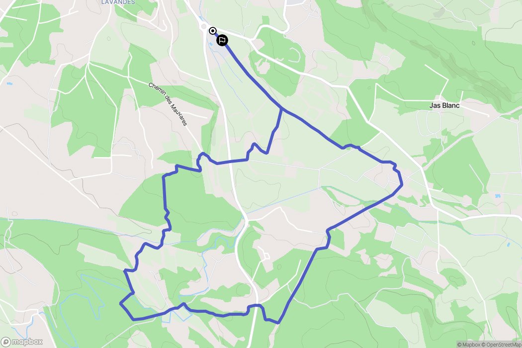 Rognes : carte du parcours de randonnée - France