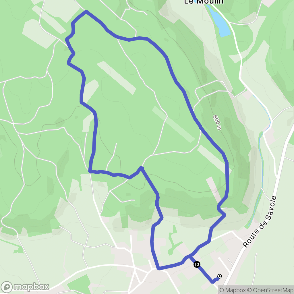 Eydoche : carte du parcours de randonnée - France