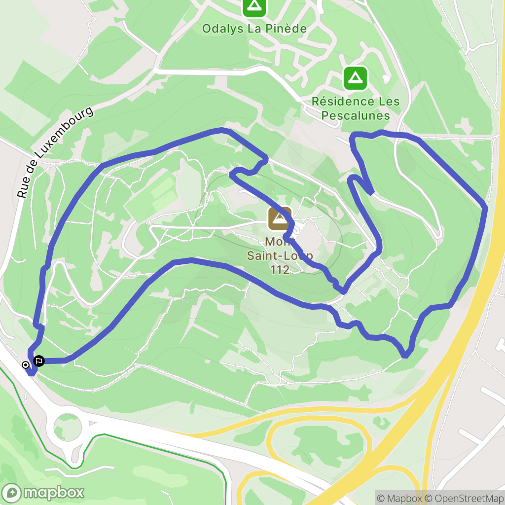 Agde : carte du parcours de randonnée - France