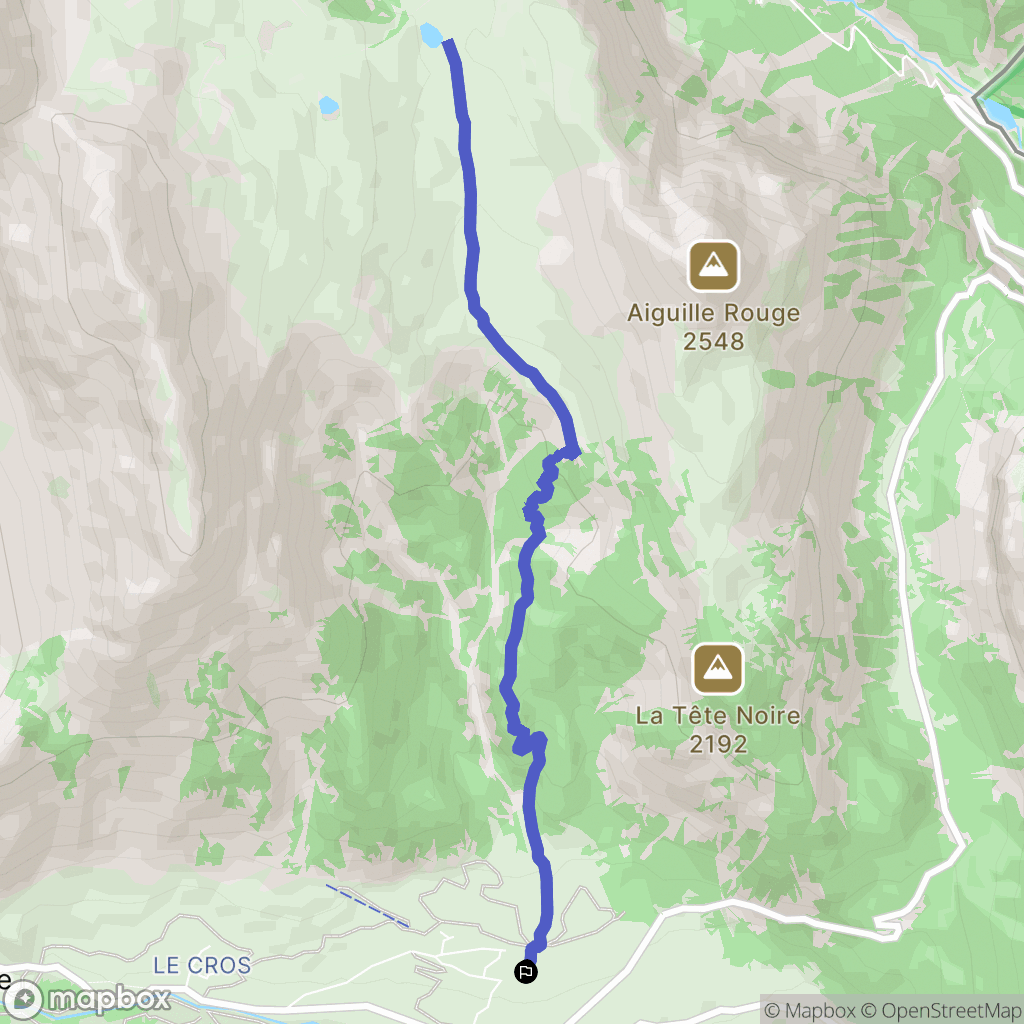 Névache : carte du parcours de randonnée - France