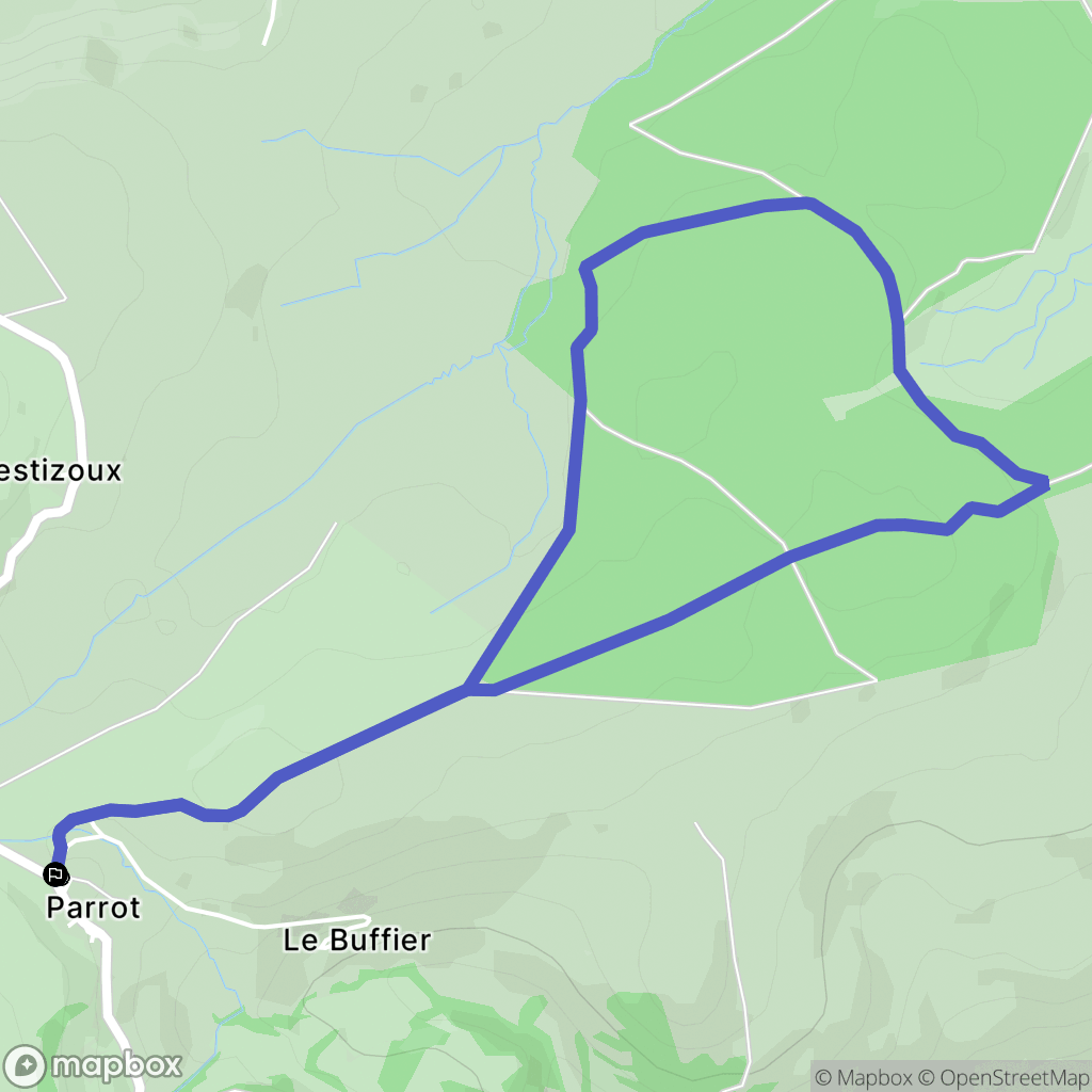 Anzat-le-Luguet : carte du parcours de randonnée - France